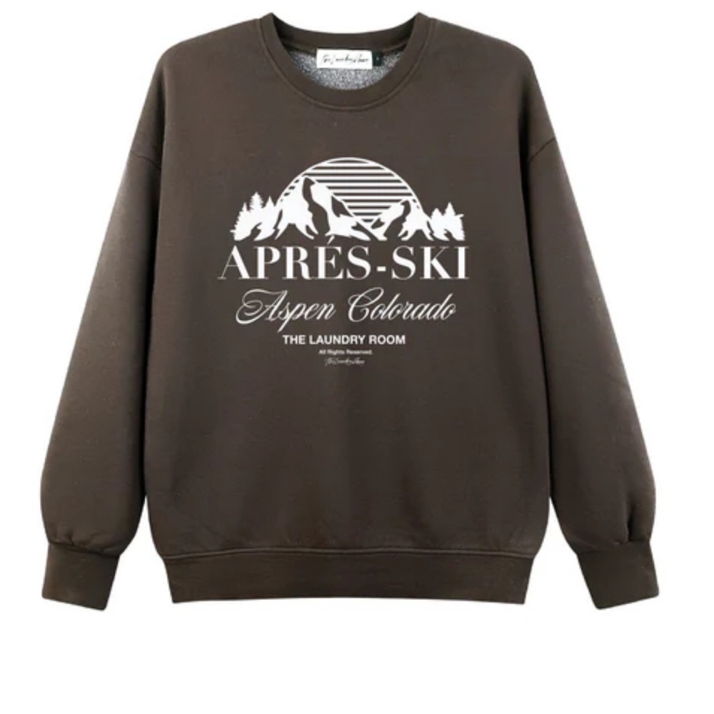The Laundry Room Chocolate Apres-Ski Crewneck Sweater